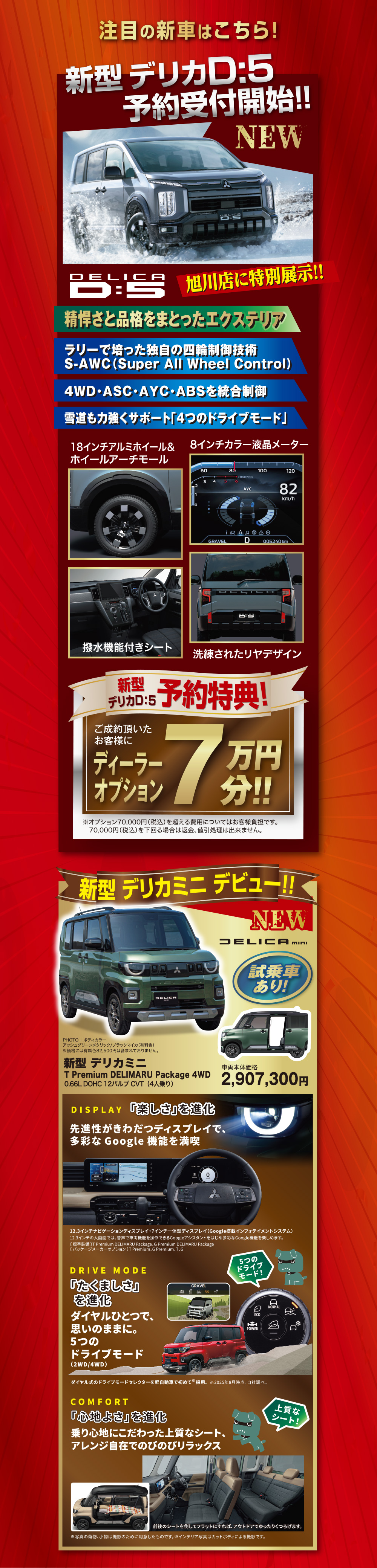 新型デリカD:5 予約受付開始